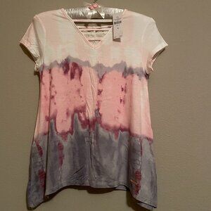 Justice, Size 10, Tie Dye, Pink and Grey Shirt, NEW!